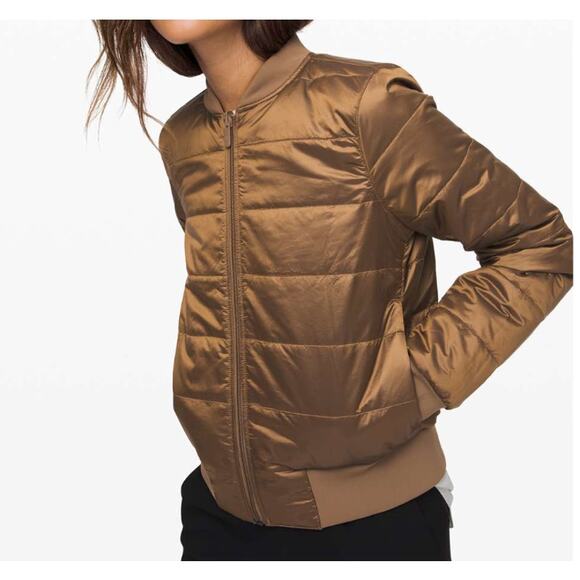 Lululemon Womens Primaloft Athletic Jacket Reversible Non-Stop Bomber Versatile - Picture 2 of 16
